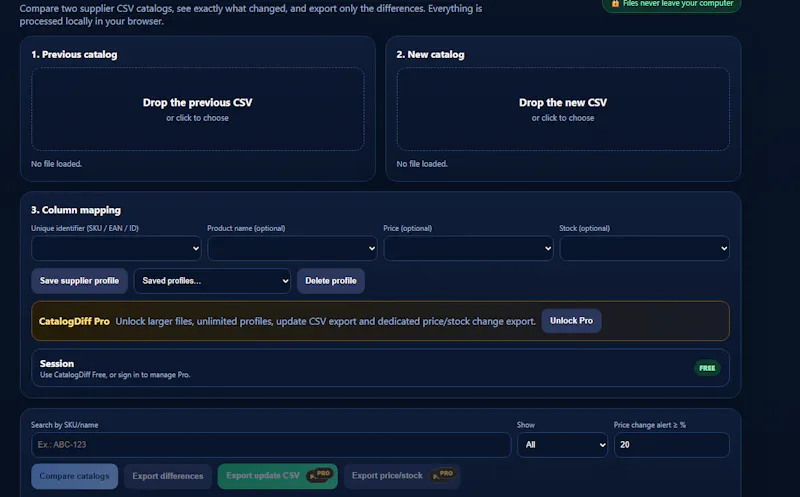 CatalogDiff screenshot 2