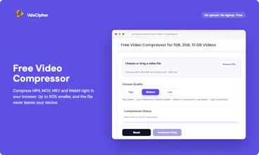 Free Video Compressor - By VdoCipher gallery image