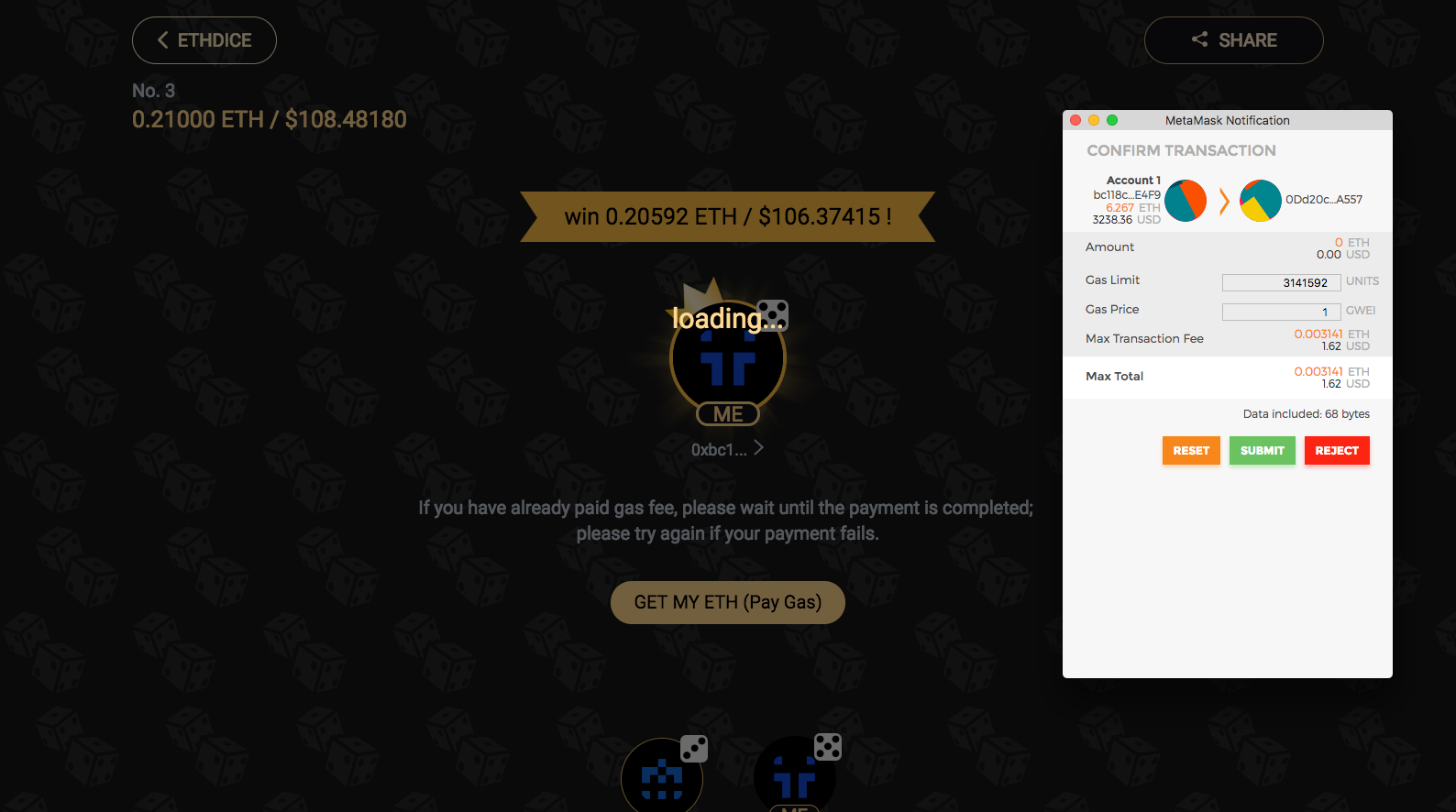 EthDice gallery image