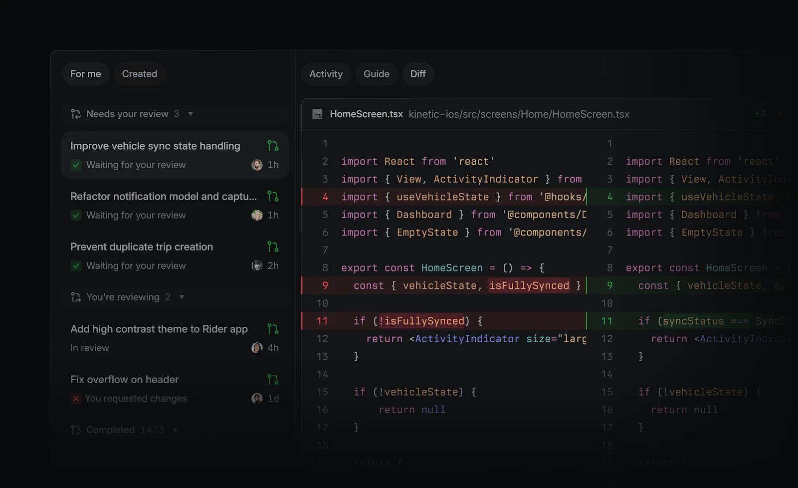 Linear Diffs screenshot 4