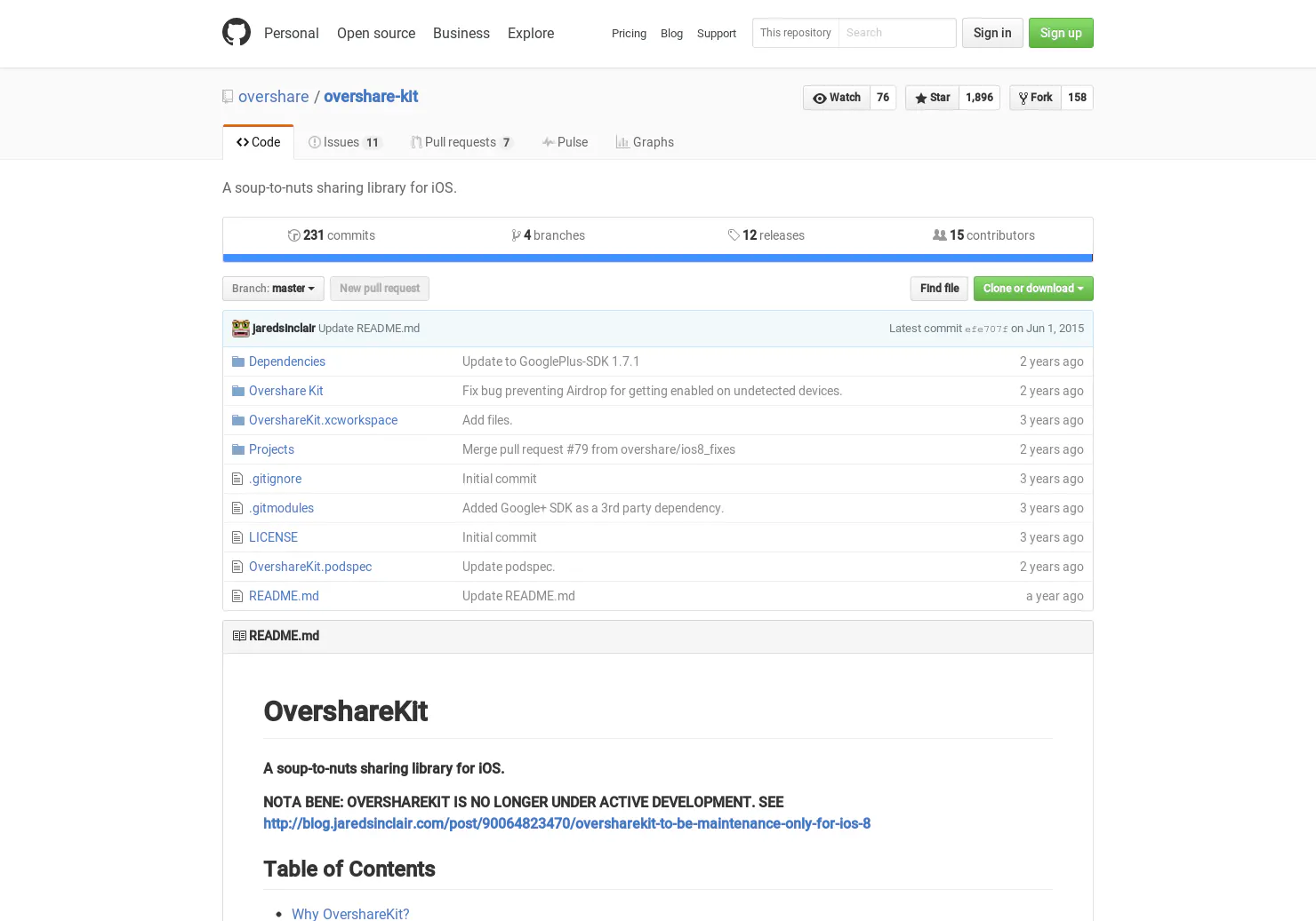 OvershareKit
