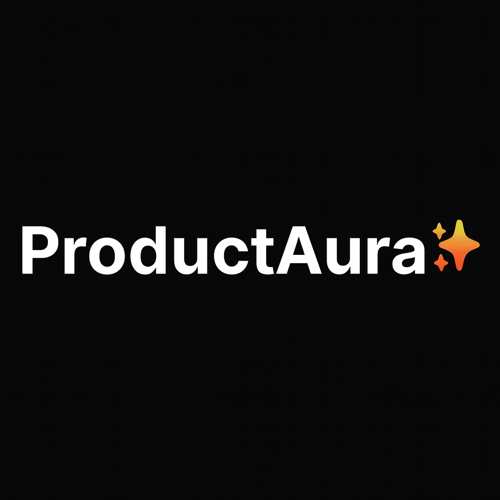 productaura - Product Hunt launch logo and brand identity