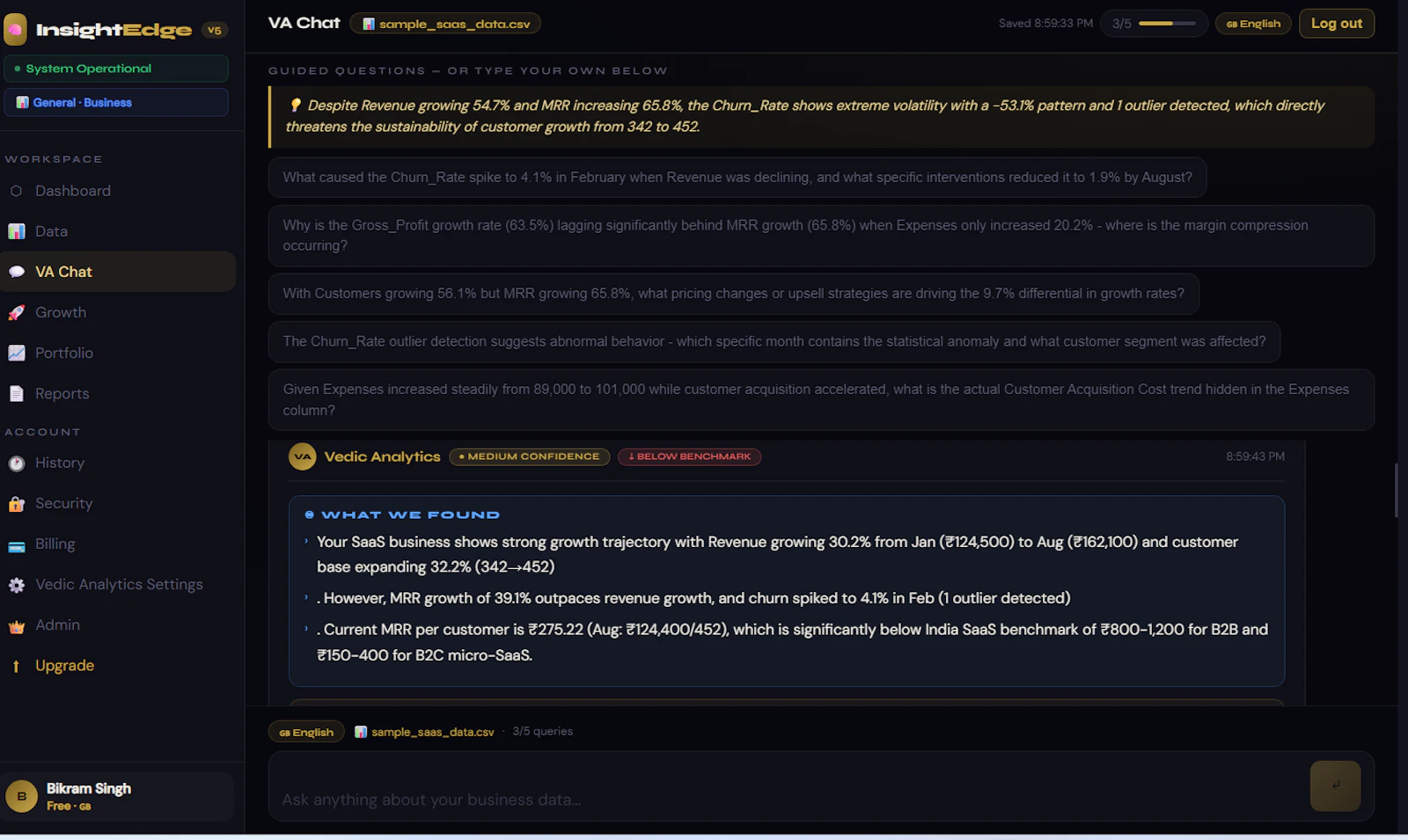 Vedic Analytics screenshot 1