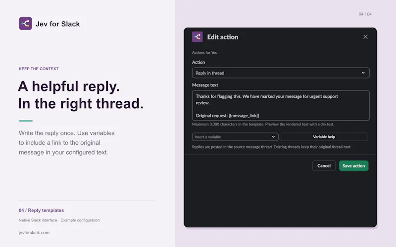 Jev for Slack screenshot 2