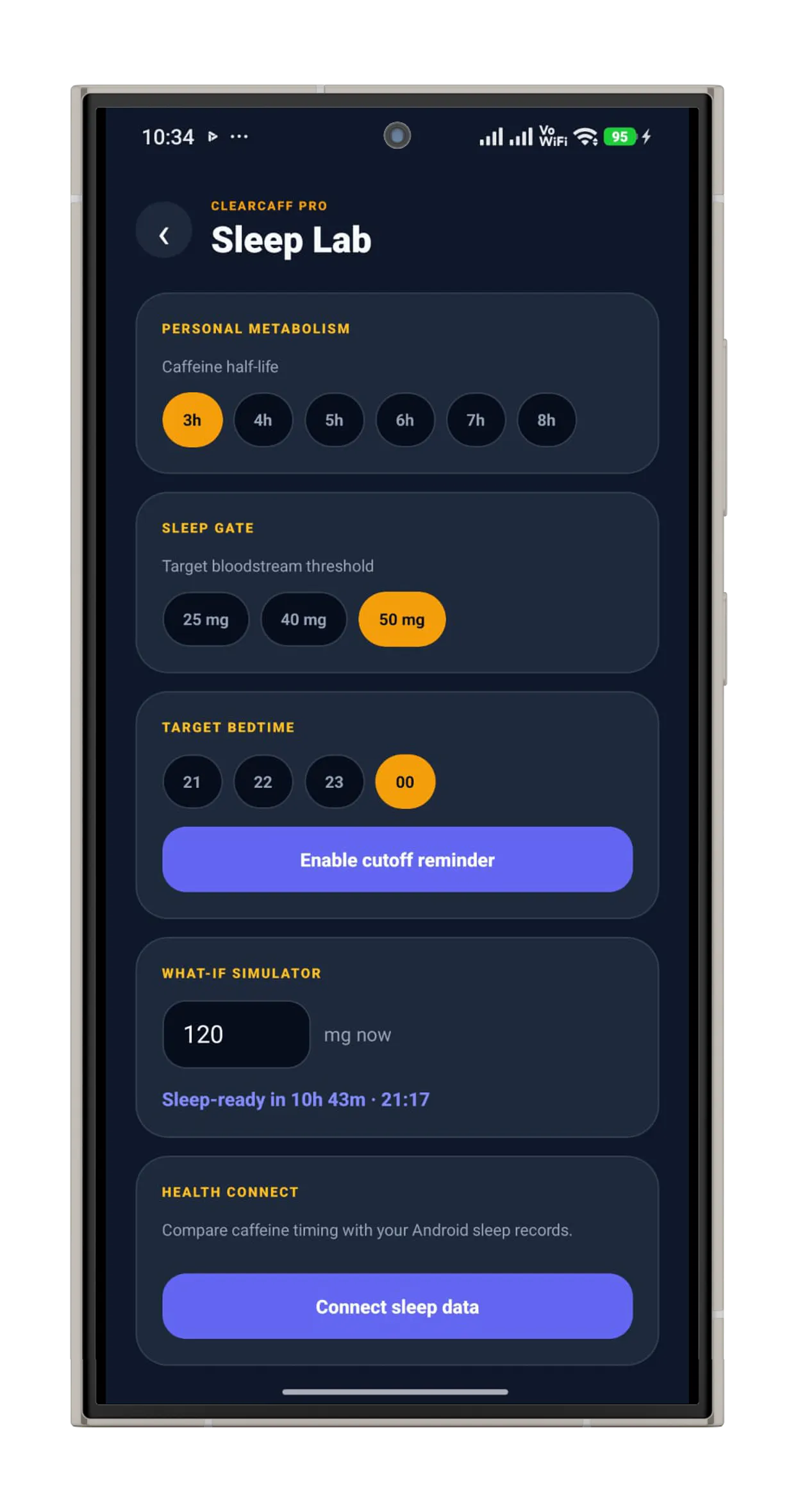 ClearCaff – Caffeine & Sleep Tracker gallery image