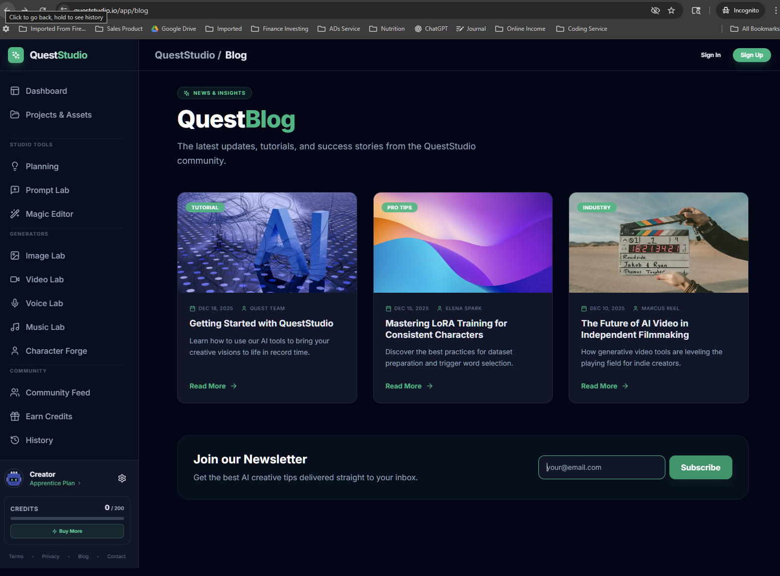 QuestStudio = All-in-one Generative AI gallery image
