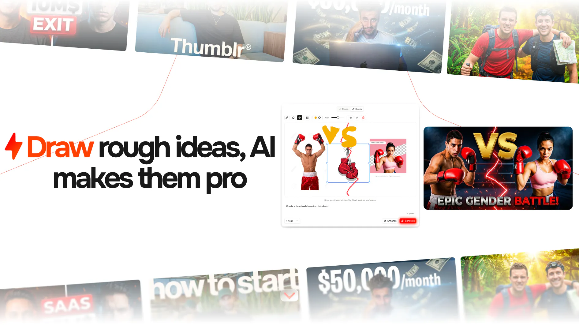 Thumblr - AI Youtube Thumbnail Generator gallery image