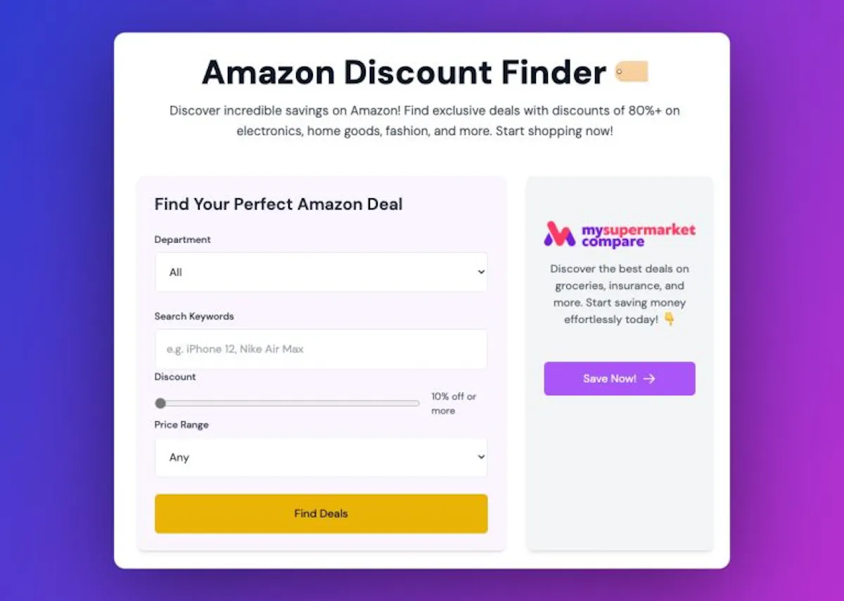 Amazon Discount Finder
