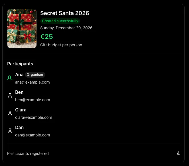 Secret Santa Raffle MCP gallery image