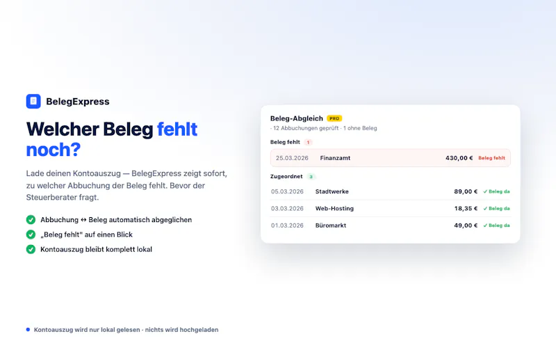 Belegexpress screenshot 2