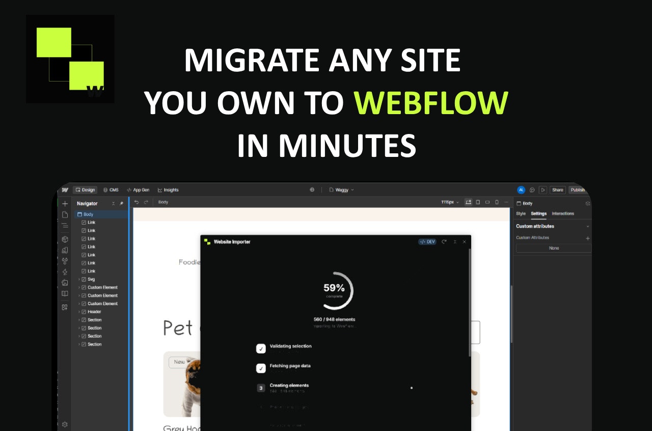Website Importer for Webflow gallery image