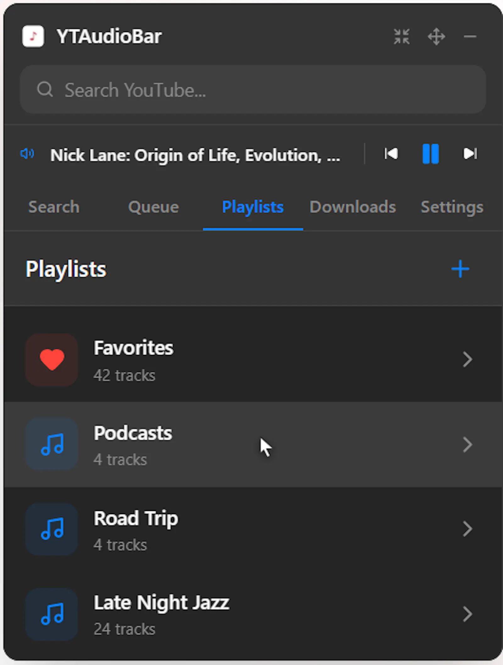 YTAudioBar screenshot 2