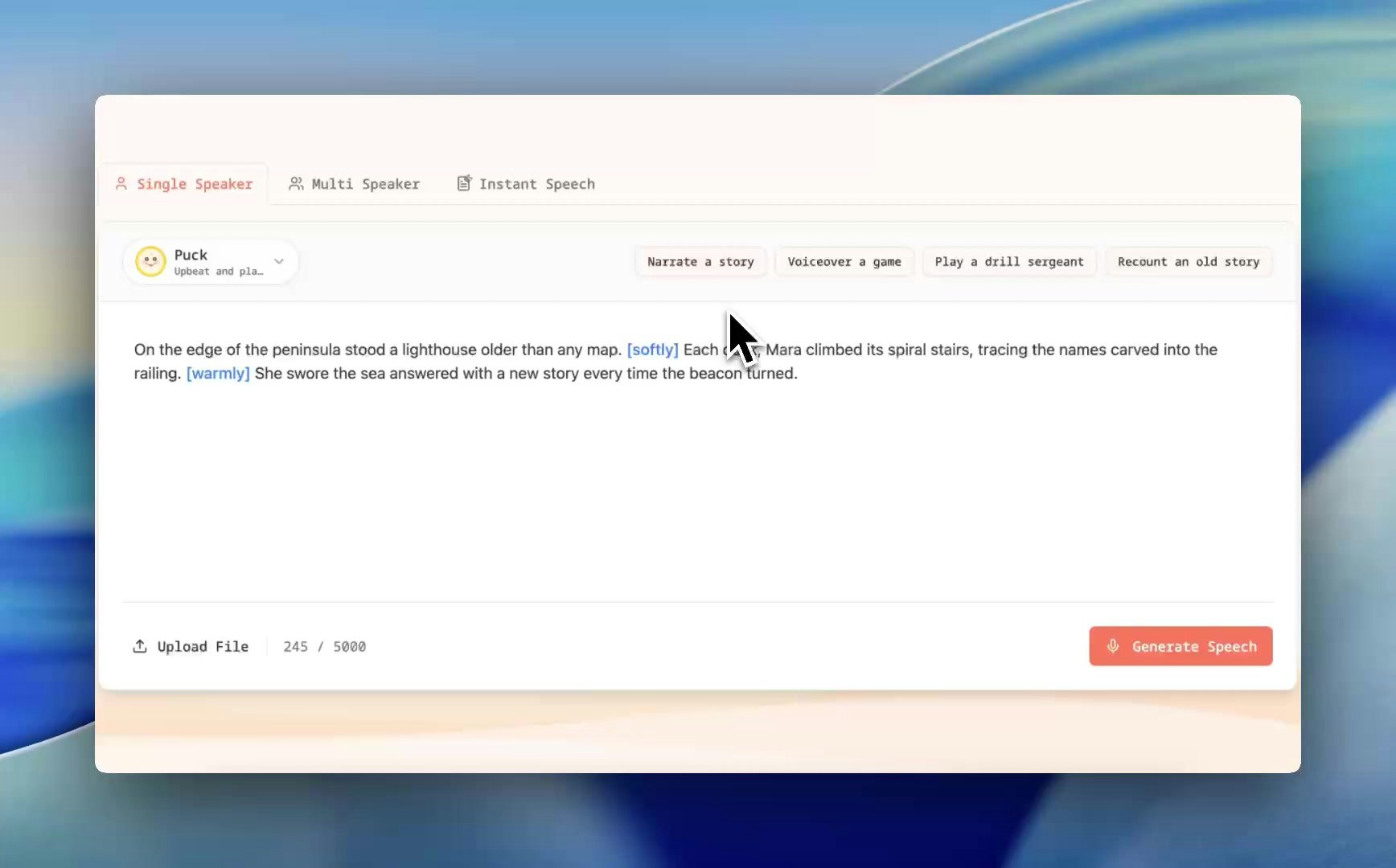 FlowSpeech - Screenshot 2 showing product features and functionality