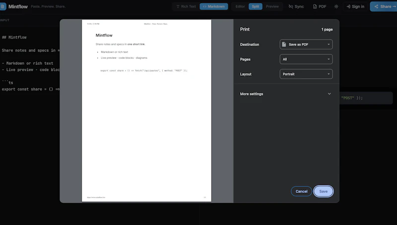 Mintflow screenshot 1