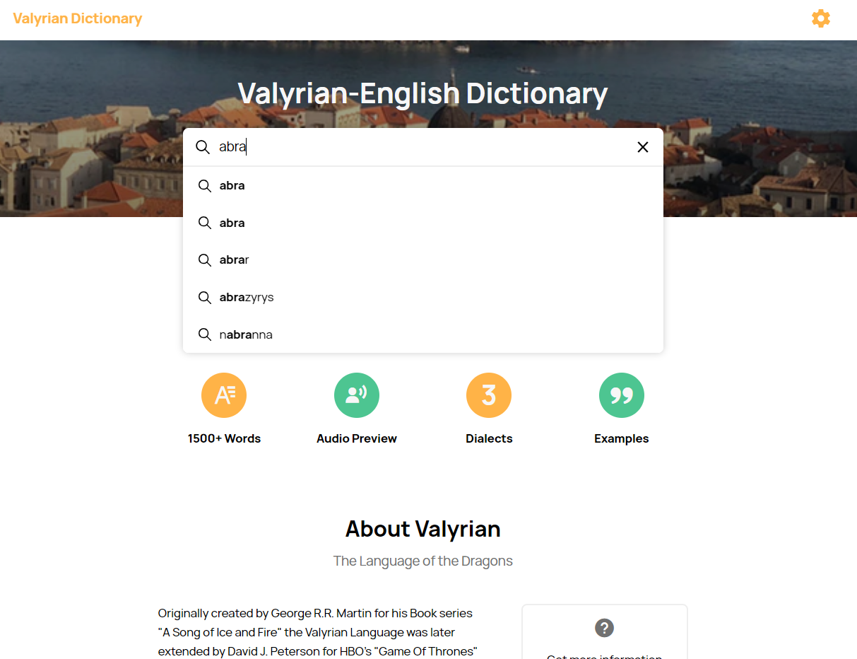 Valyrian Dictionary gallery image