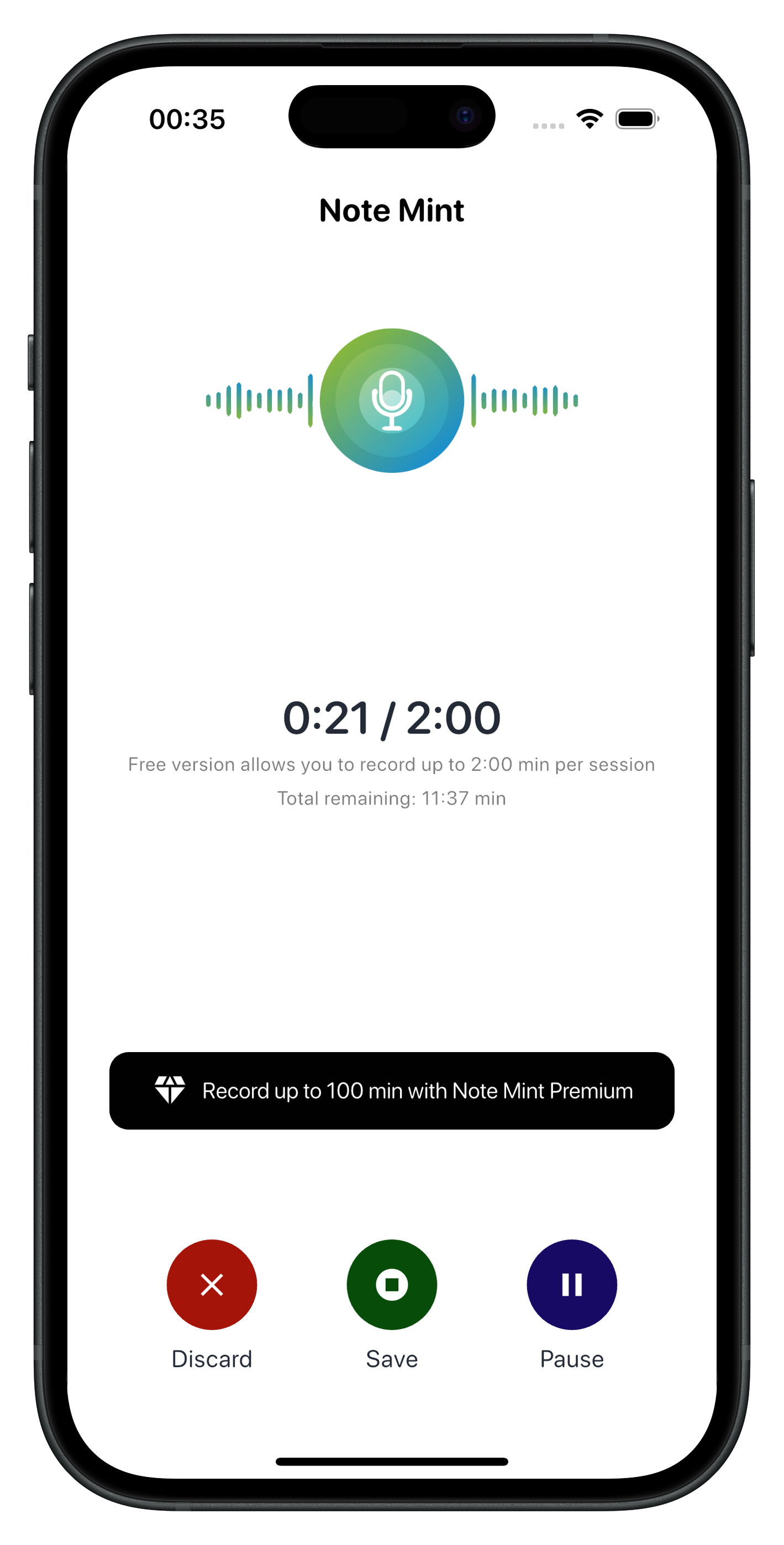 Notemint - Ai Voice Note Taker - Trascrivi, riassumi e organizza le note vocali. media 1