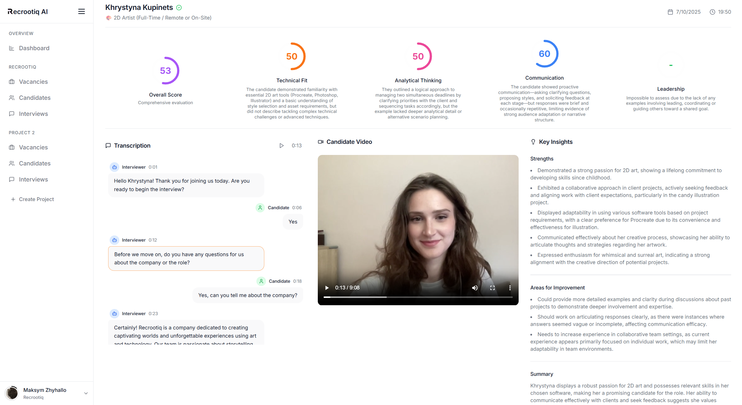 Recrootiq ai - KI, die Live -Interviews zur Sprache führt Medien 3