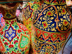 Camel Skin Handmade Multani Table Lamps gallery image