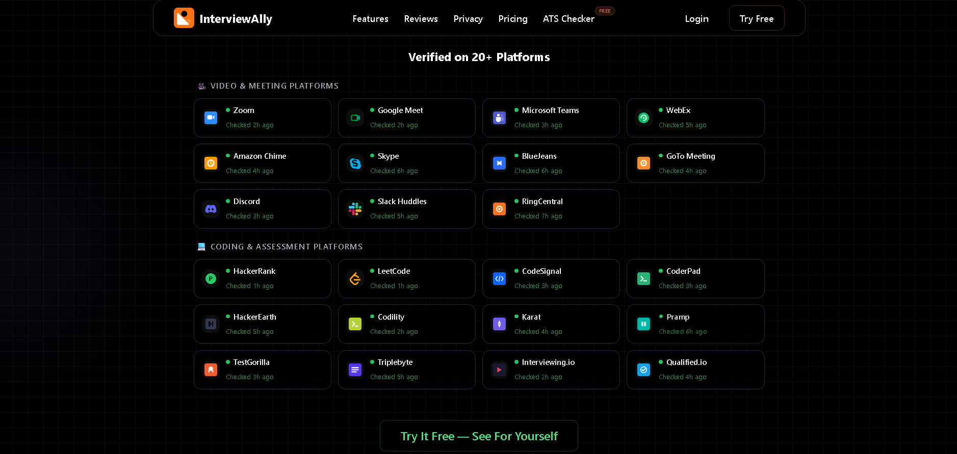 InterviewAlly - Screenshot 5 showing product features and functionality