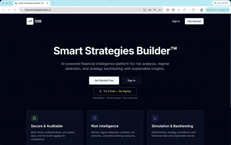 Smart Strategies Builder screenshot 1 (video preview)