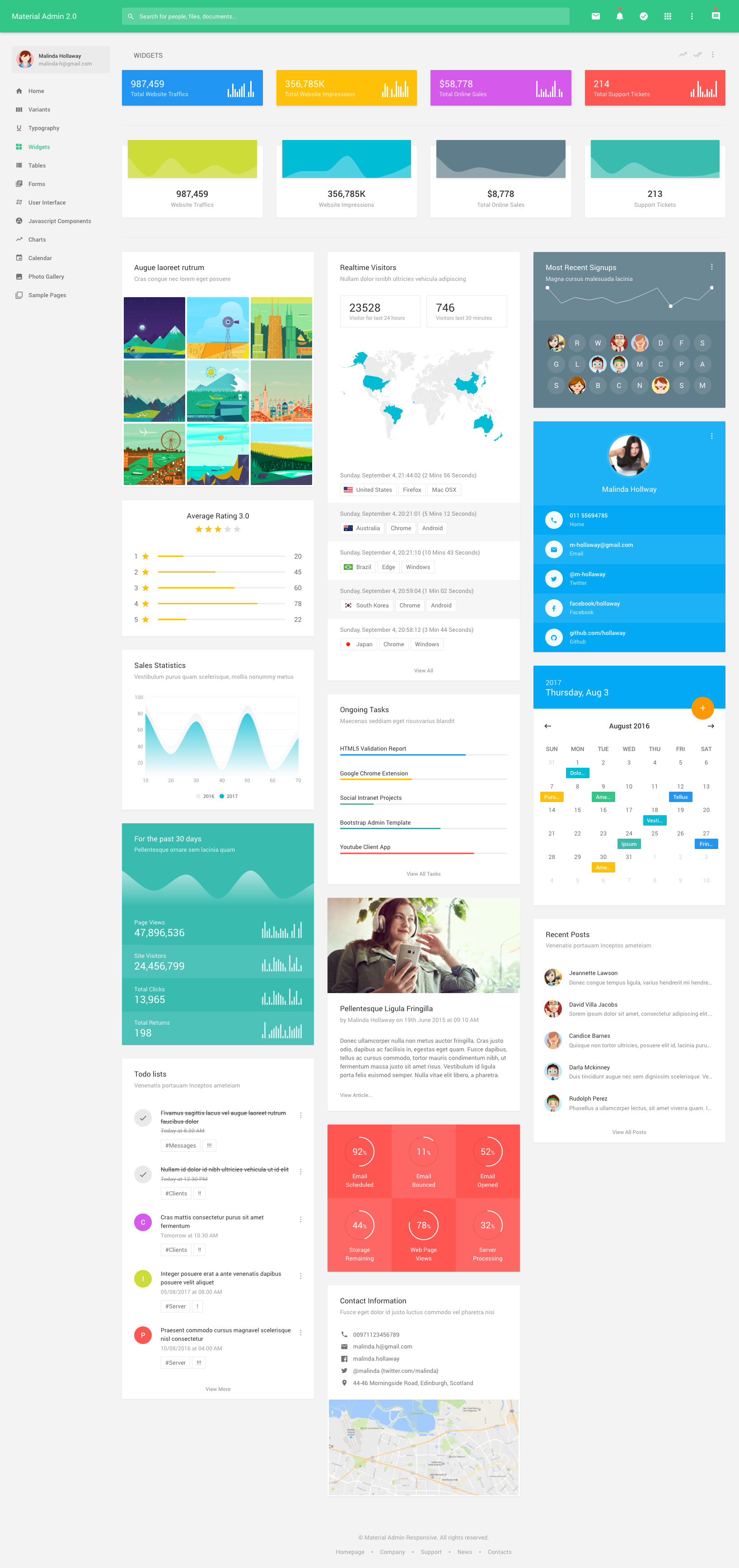 Material Admin 2.0 - Responsive admin template + Angular 4 gallery image