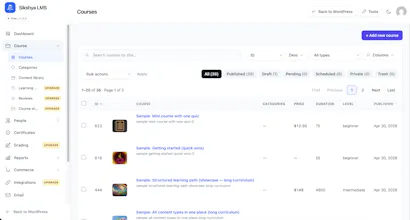 Sikshya LMS β WordPress Course Builder gallery image