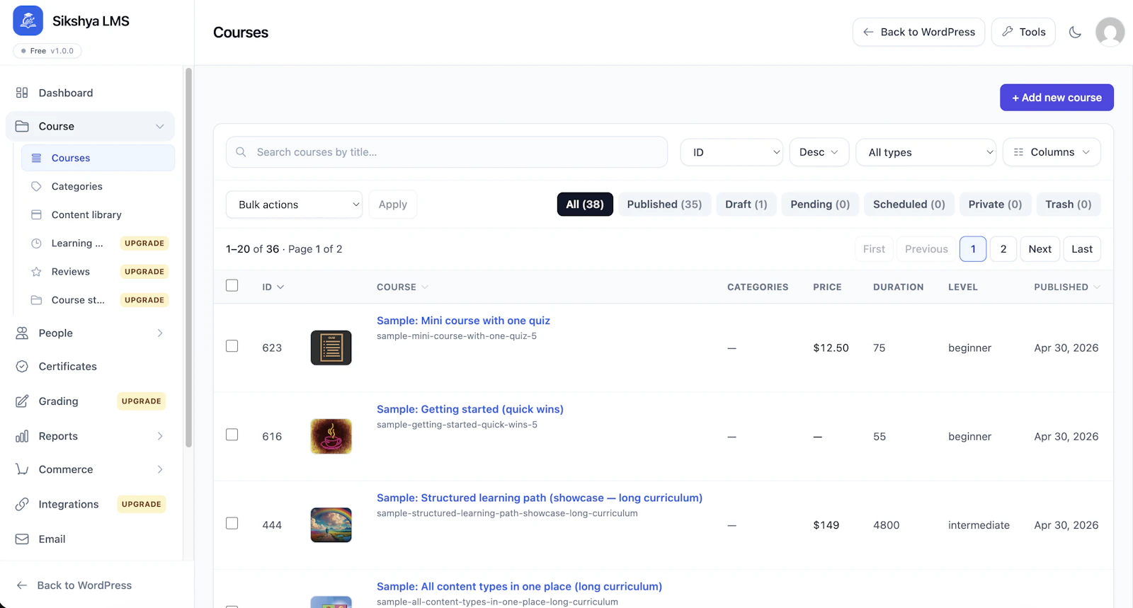 Sikshya LMS – WordPress Course Builder screenshot 5