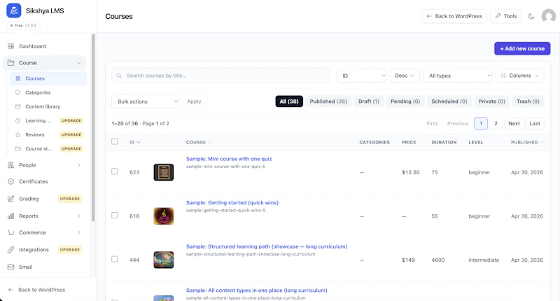 Sikshya LMS – WordPress Course Builder screenshot 5