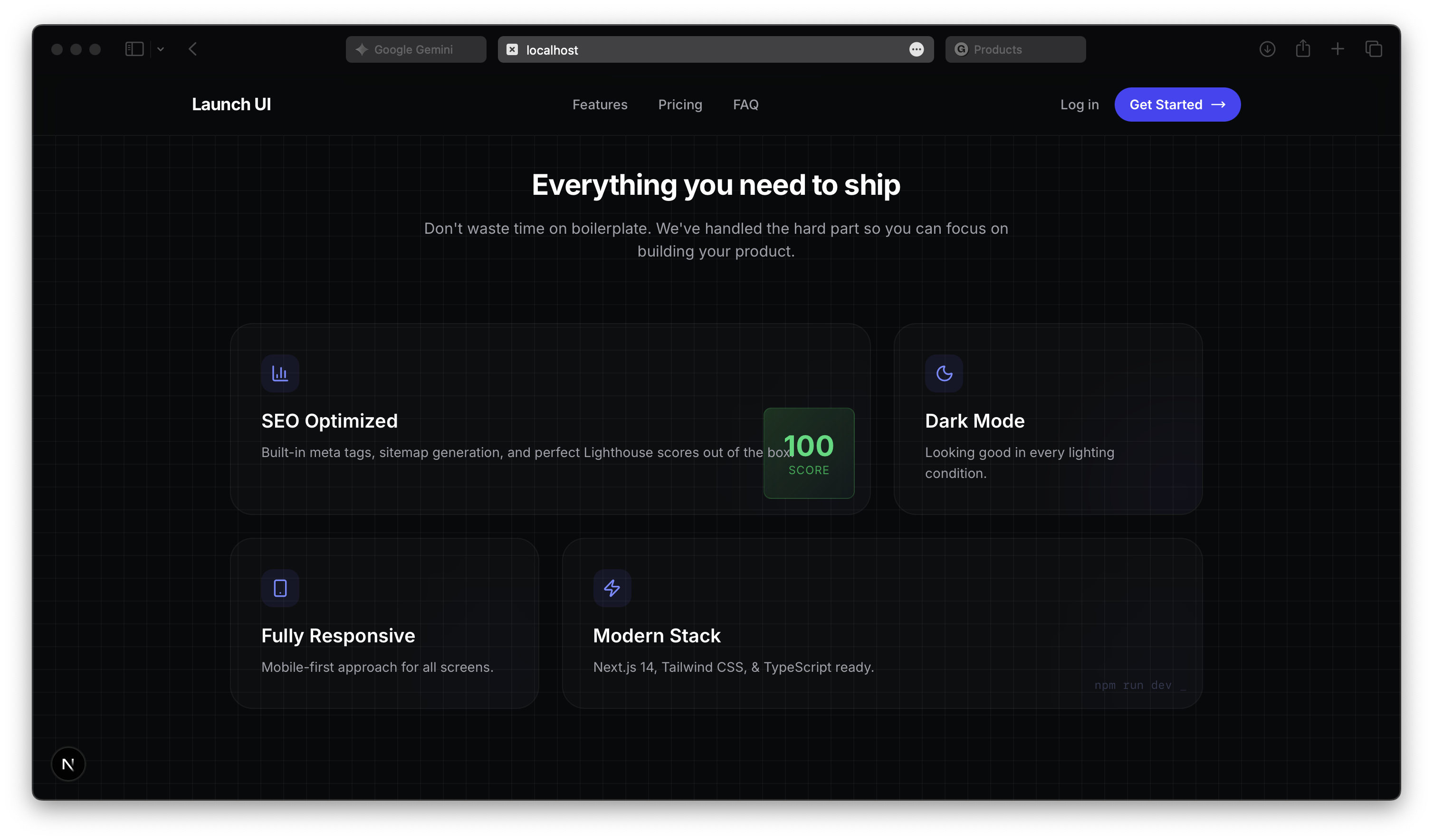 Velox Bento Portfolio - Screenshot 2 showing product features and functionality