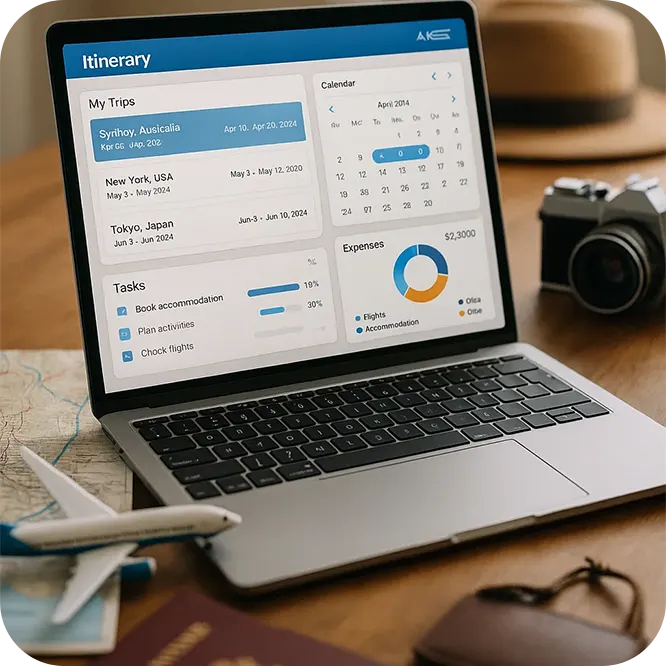 Travel Itinerary Builder Software  - Main screenshot showing features and interface