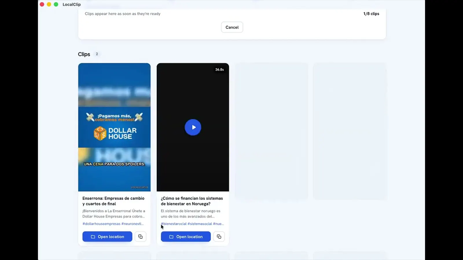 LocalClip screenshot 1 (video preview)