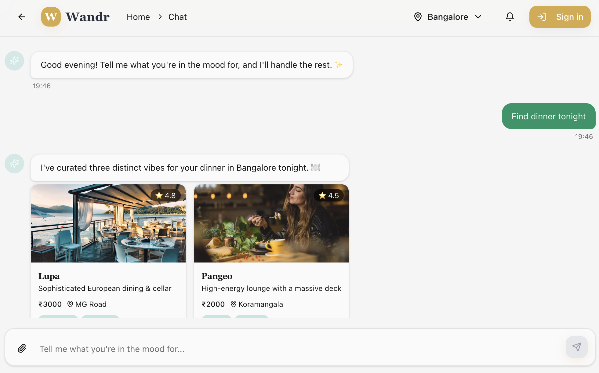Wandr - Screenshot 3 showing product features and functionality