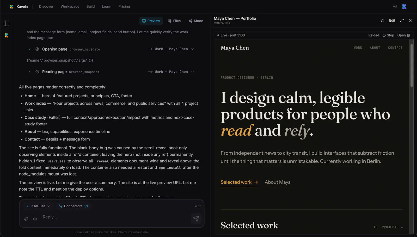Kavela screenshot 2