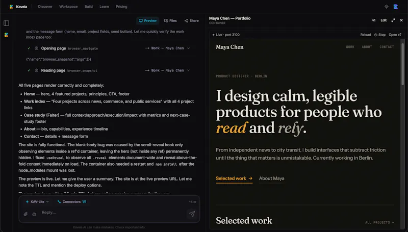 Kavela screenshot 2