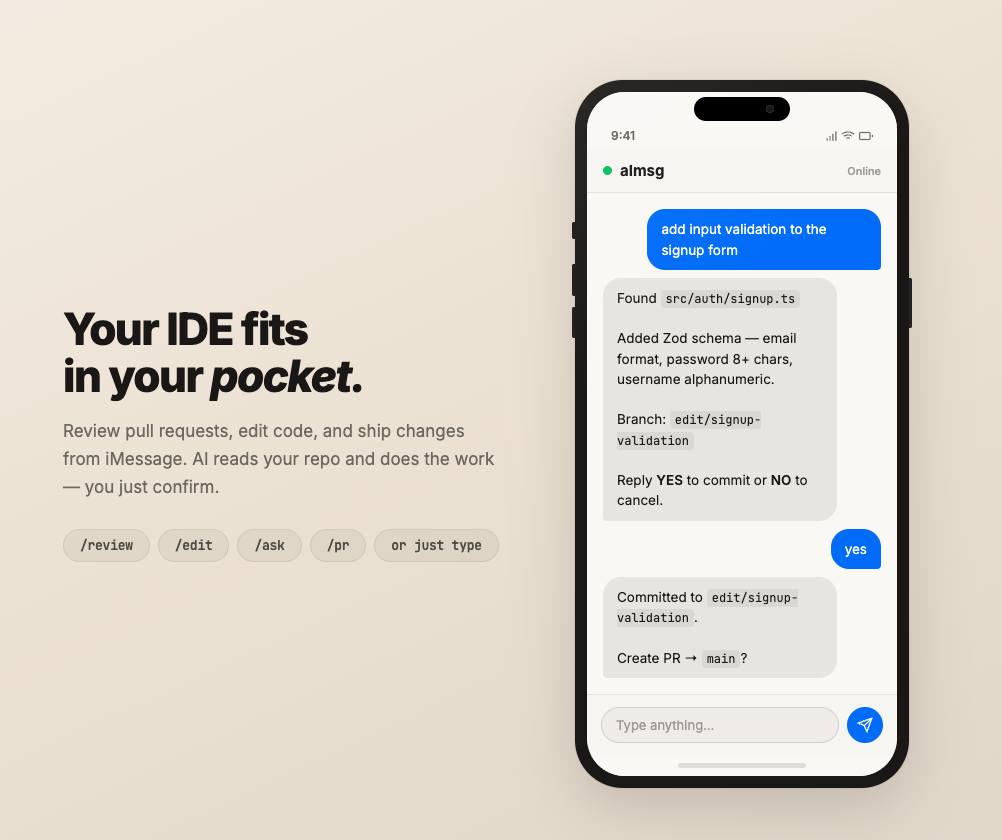 aImsg - Main product screenshot demonstrating key features and user interface