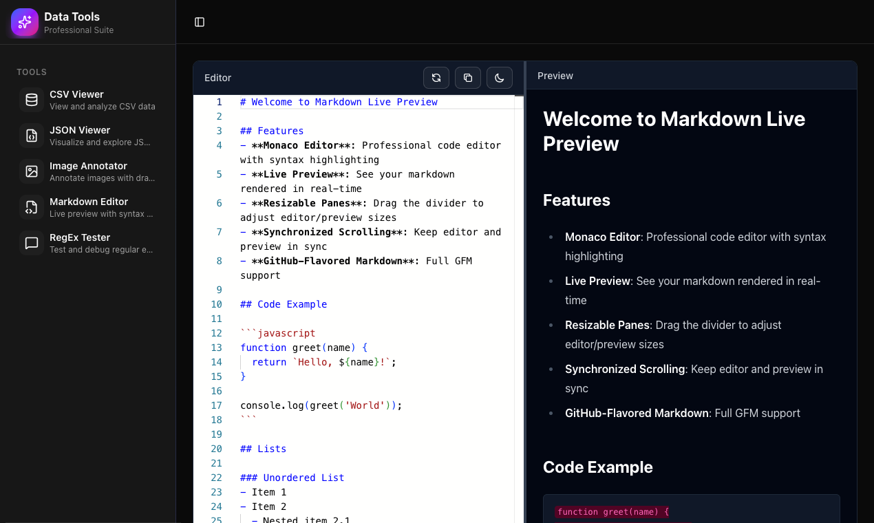 Data Tools Suite gallery image