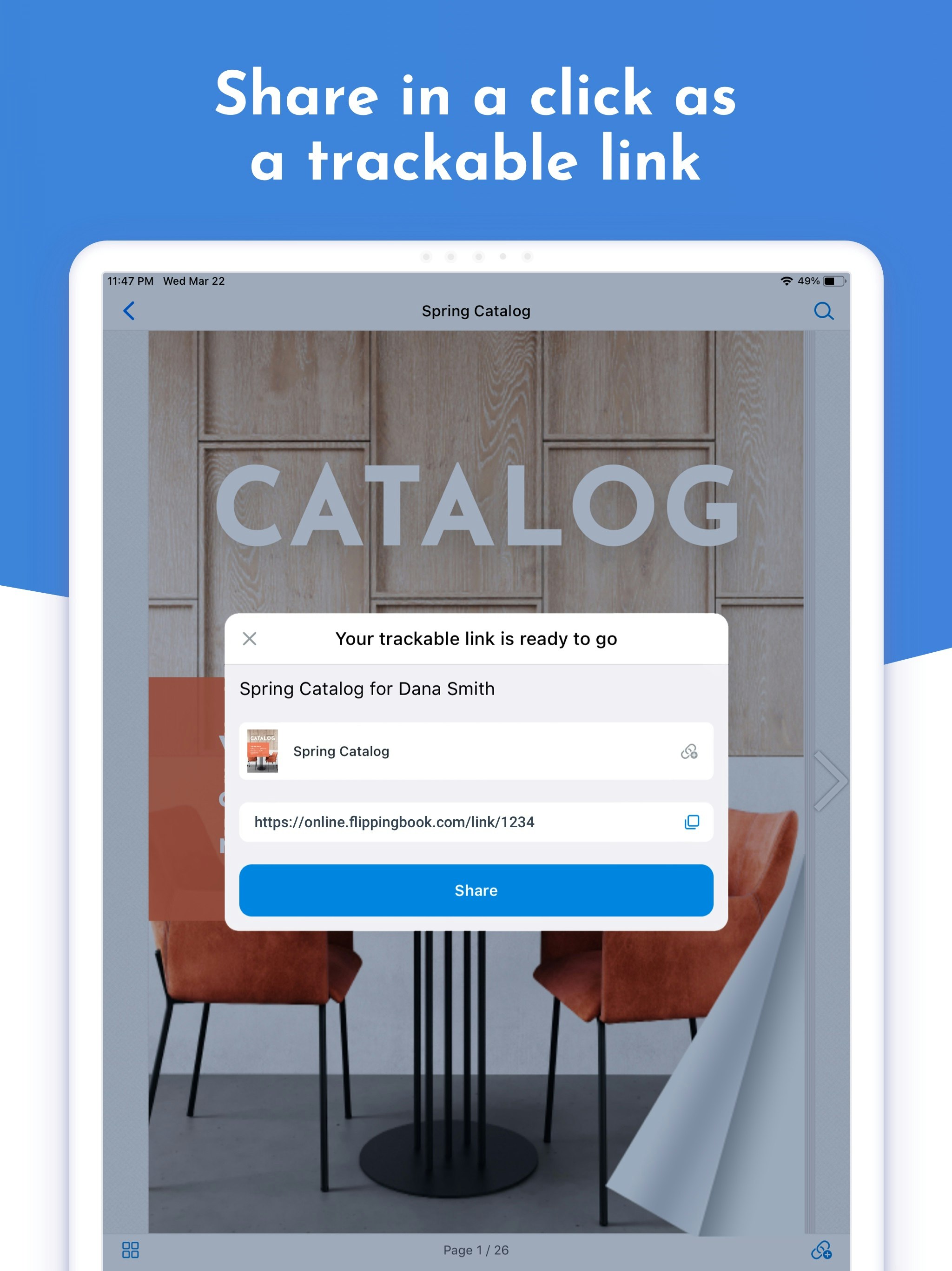 Приложение Flippingbook - Поделиться и отслеживать обеспечение продаж на ходу медиа 5