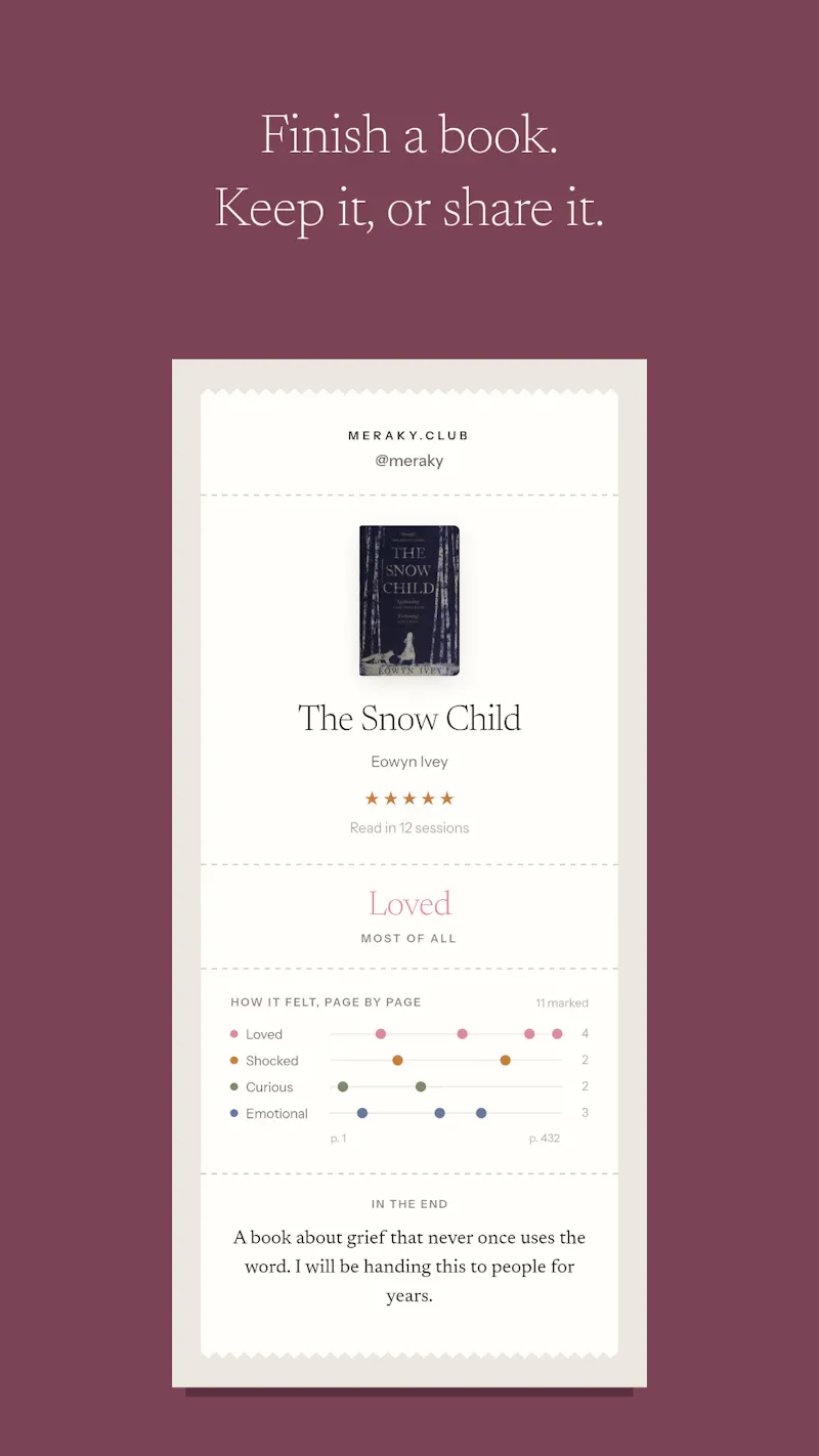 Meraky: Reading Journal screenshot 5
