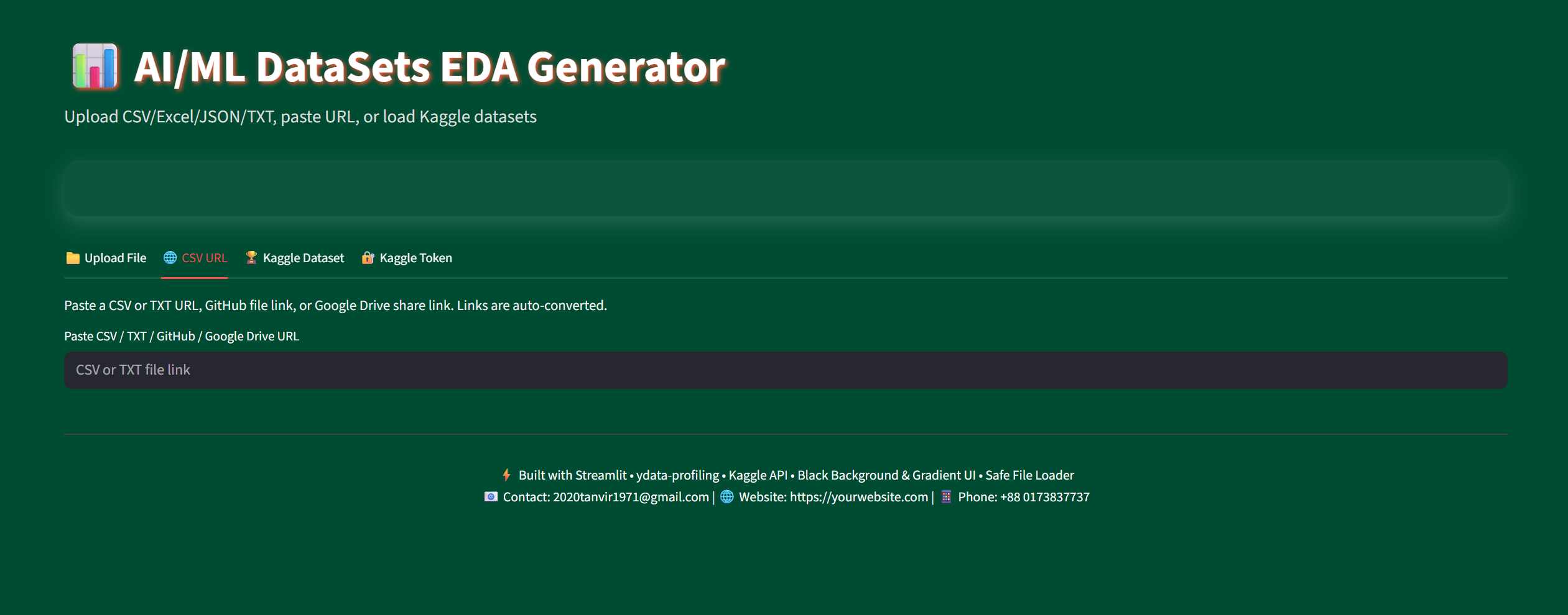 AI/ML DataSets EDA Generator gallery image