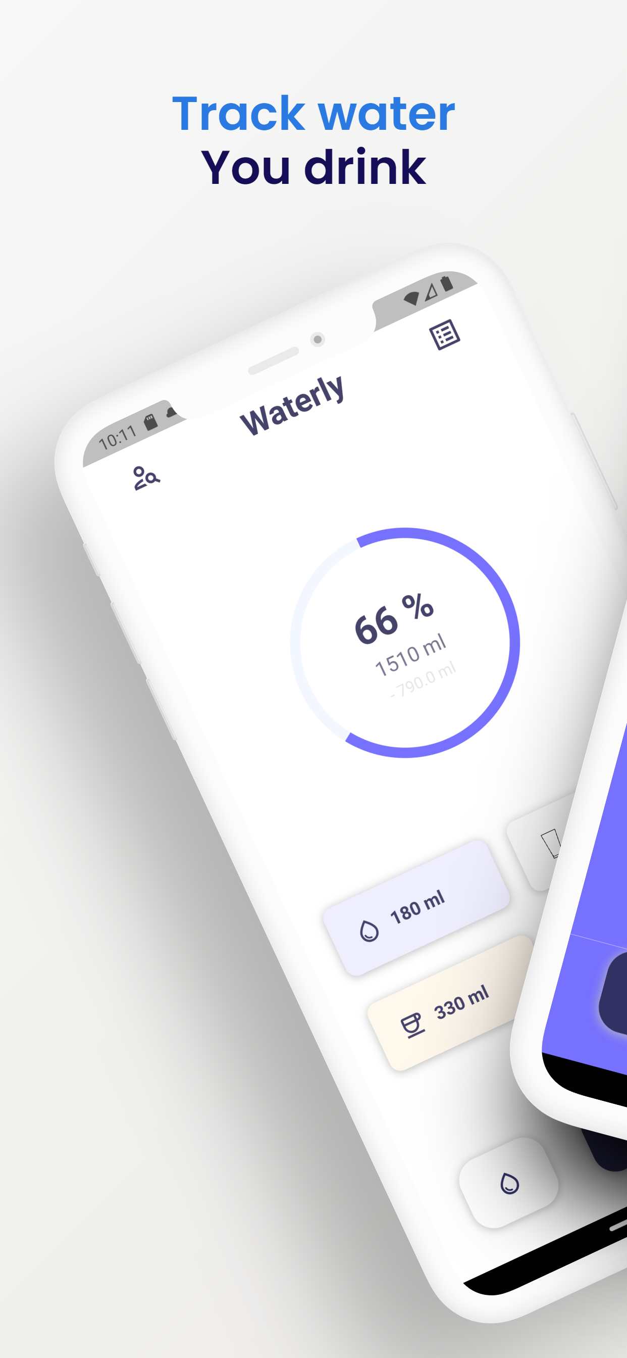 Waterly: Dagelijks water drinken - Waterly, water, dagelijks, drank, herinnering, tracking, Android media 1