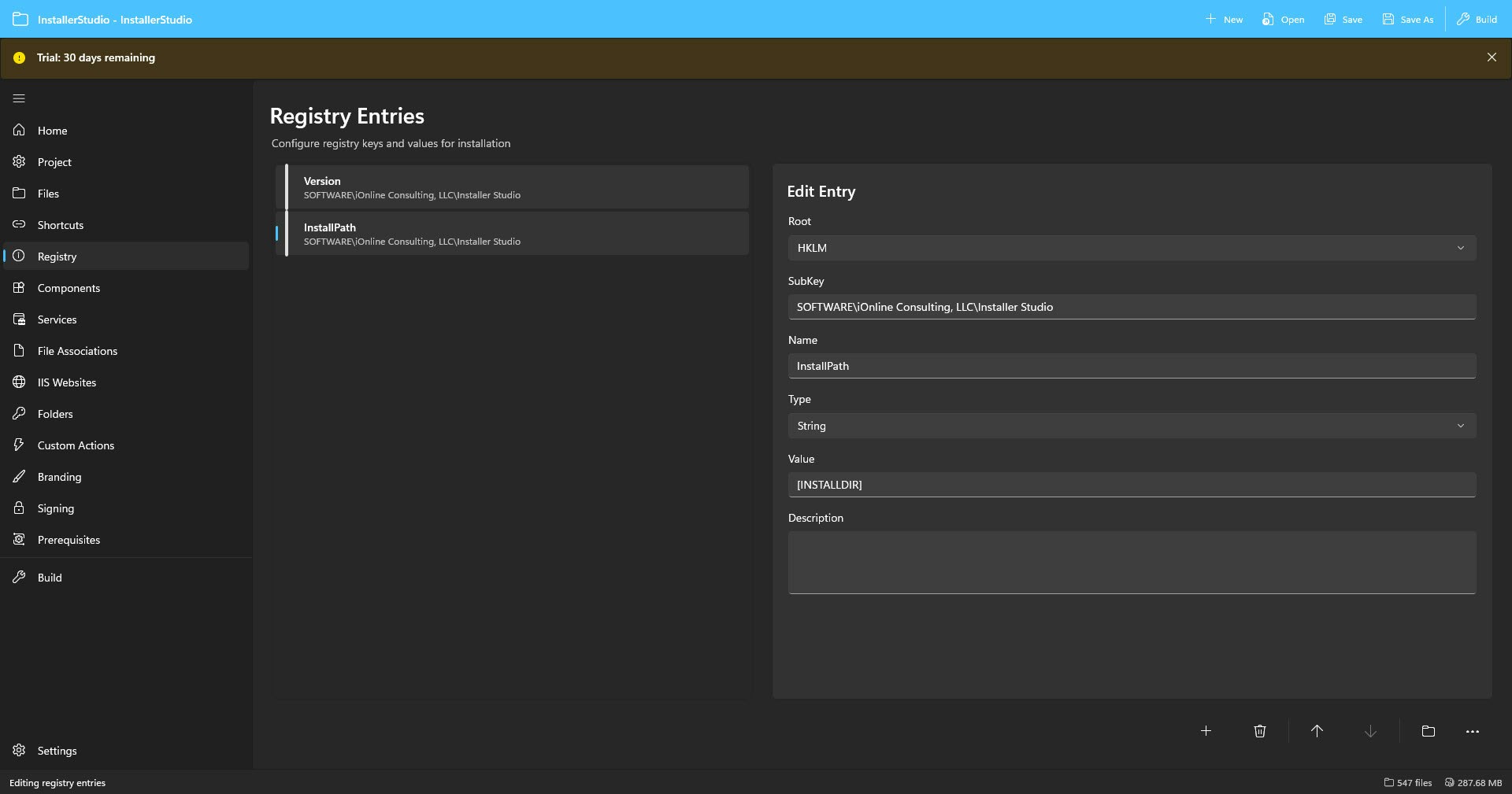 Installer Studio - Screenshot 5 showing product features and functionality