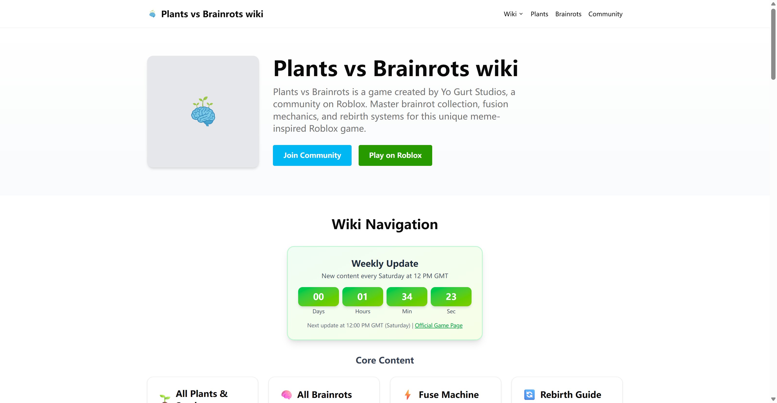 Média Plants vs Brainrots Wiki - Rebirth, fusion and codes guide 1