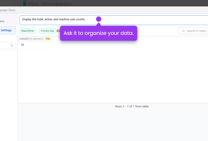 N2Query — AI SQL for MySQL & MariaDB gallery image