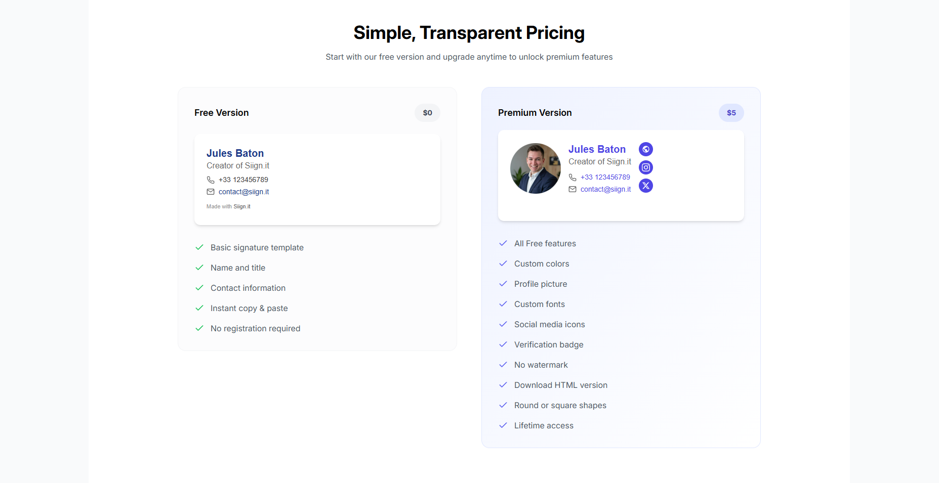 Siign.it - Generare firme e -mail professionali gratuite media 3