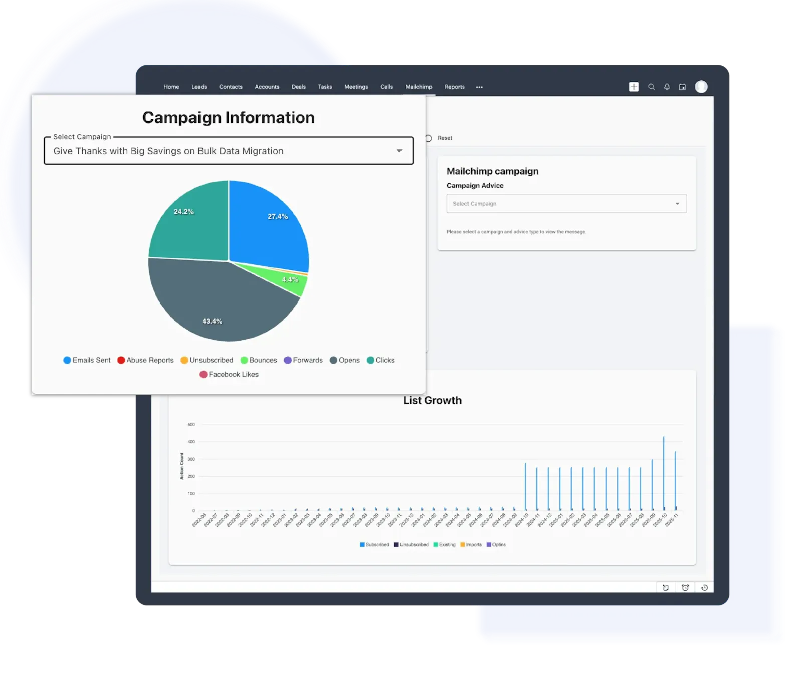 Mailchimp Extension for Zoho CRM screenshot 2