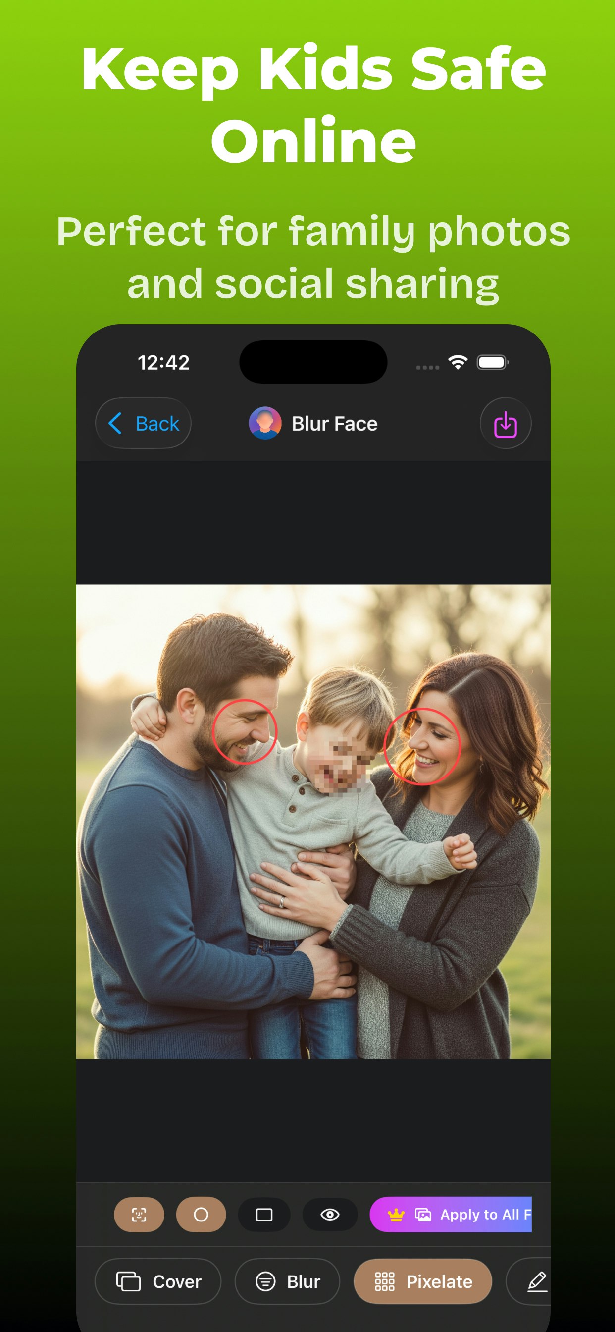 Blur Face - photo & video - iOS, Android - Screenshot 5 preview