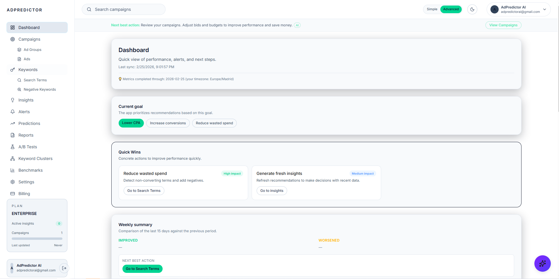 Adpredictor AI - Screenshot 5 showing product features and functionality