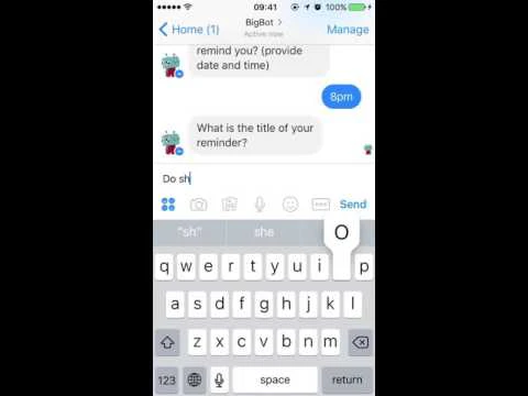 Todo list manager in FB Messanger