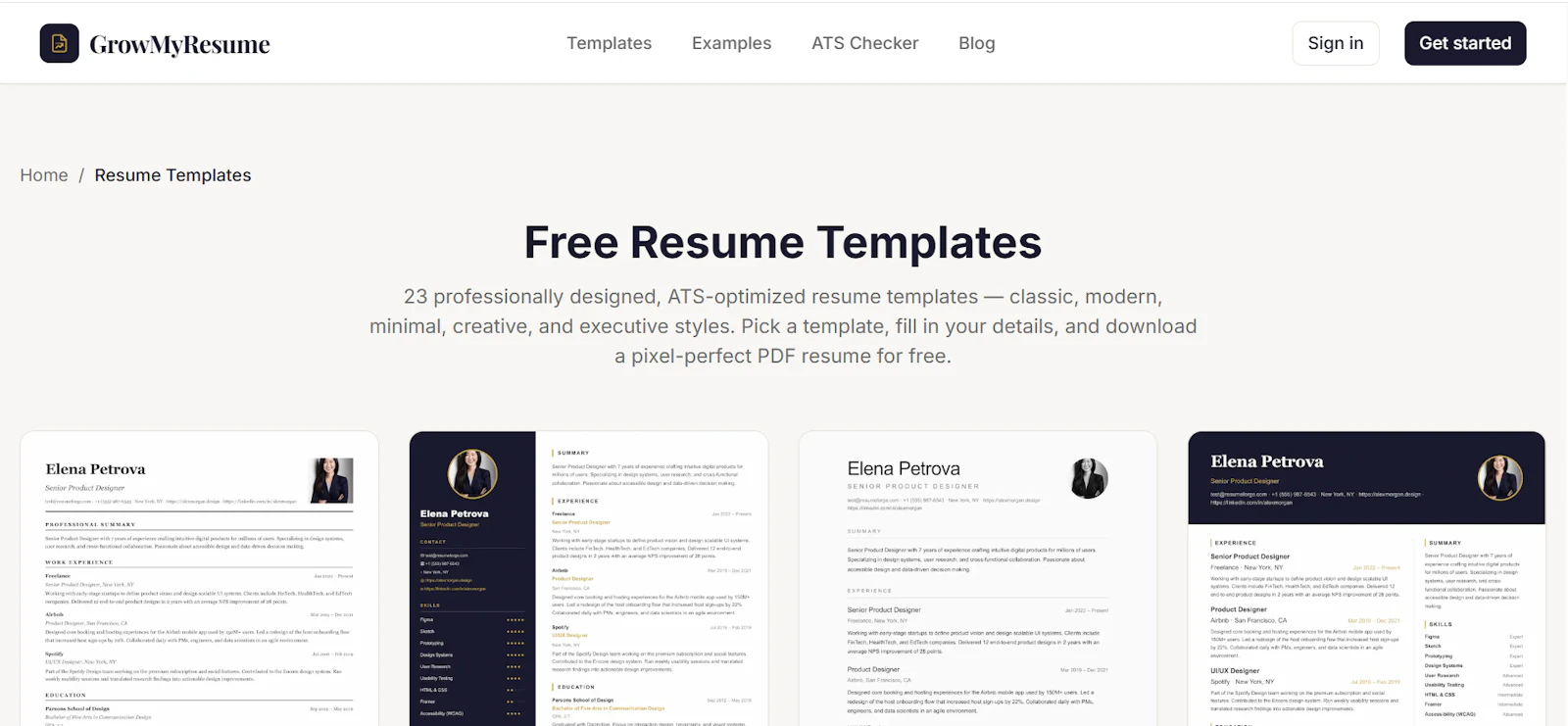 GrowMyResume screenshot 2