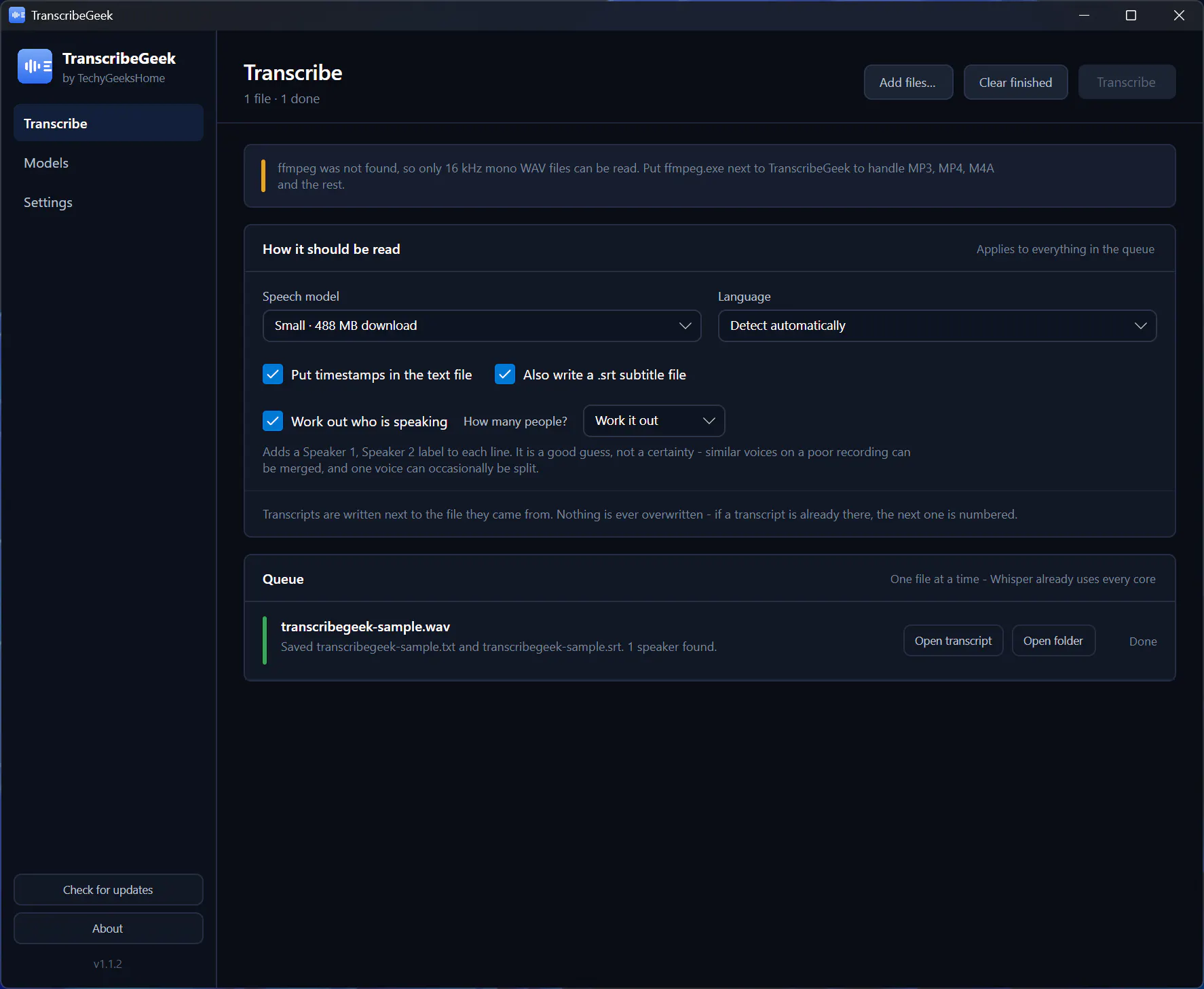 TranscribeGeek gallery image